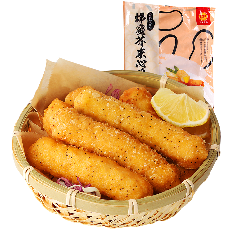 百亿补贴：正大 早餐食材 营养 蜂蜜芥末心鸡棒 480g*2袋 39.6元包邮