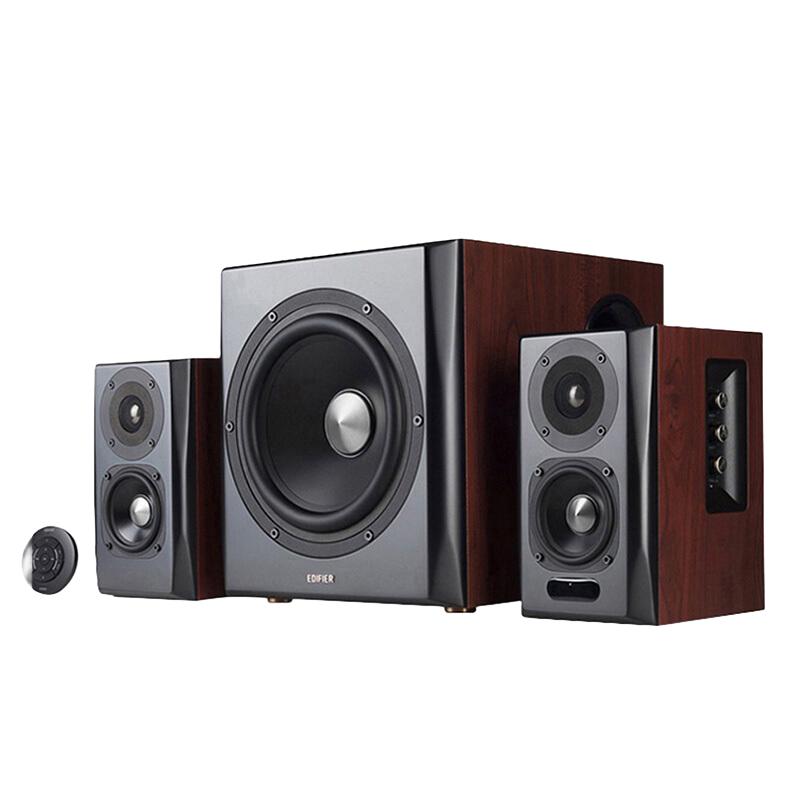 移动端、京东百亿补贴：漫步者 S201 2.1声道 居家 Hi-Fi音箱 黑胡桃色 998.9元