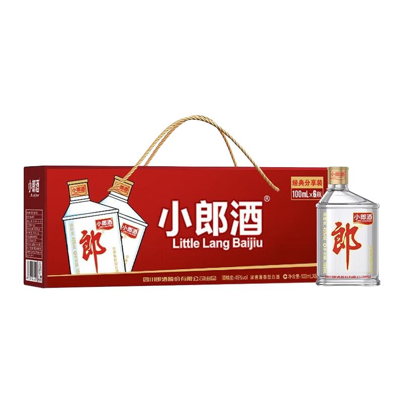郎酒 小郎酒/小毛铺/泸州老窖小酒/组合装 45度 100mL 6瓶 （+毛铺小荞*6） 149