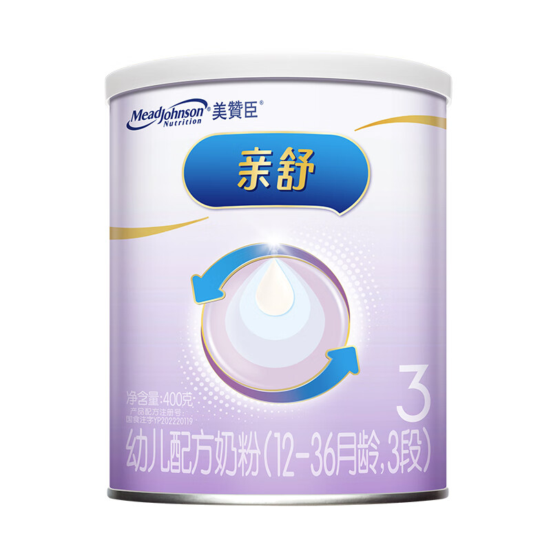Enfagrow 美赞臣亲舒3段 幼儿配方奶粉 部分水解蛋白 低适乳糖 DHA ARA 1-3岁 400g