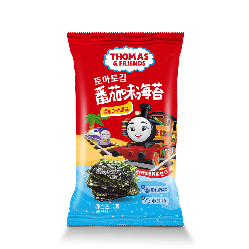 THOMAS & FRIENDS 小火车（THOMAS & FRIENDS）儿童即食紫菜托马斯海苔片休闲宝宝零