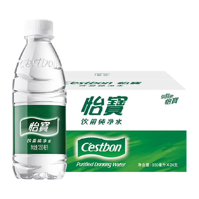 C'estbon 怡宝 饮用水纯净水非矿泉水350ml*24瓶/箱整箱装瓶装一箱 ￥19.28