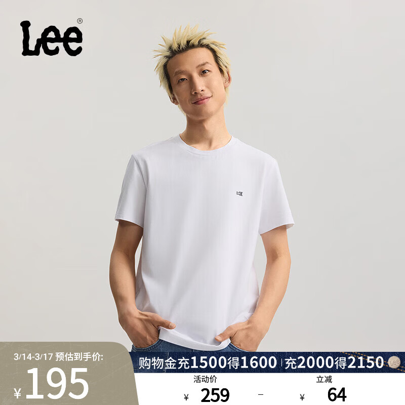 Lee 轻薄 男士短袖T恤 195元