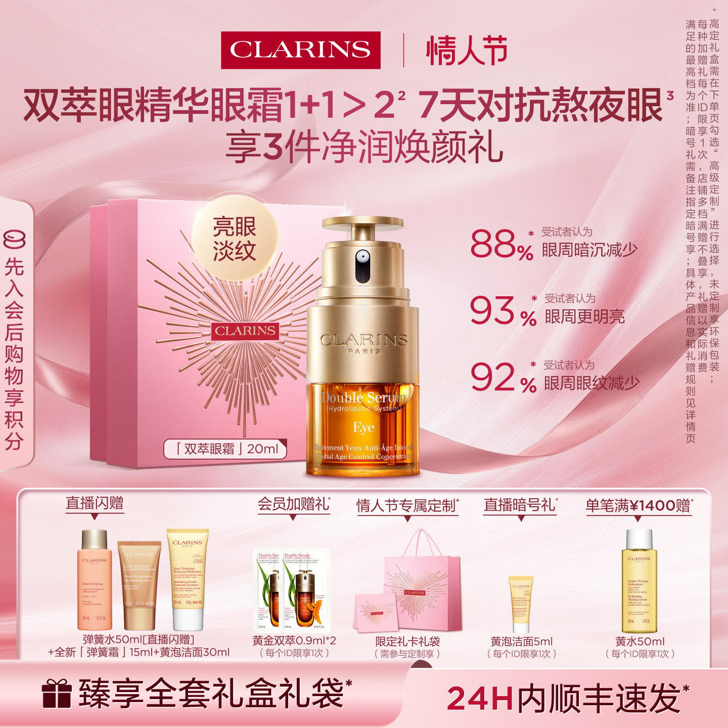 娇韵诗 双萃焕活眼部精华 660元