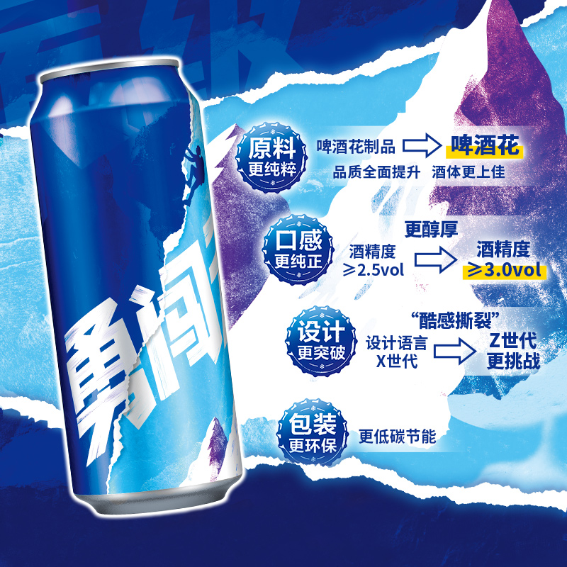 snowbeer 雪花 啤酒经典勇闯天涯 500ml*12听麦汁浓度8度整箱 45元