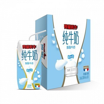 DutchCow 荷兰乳牛 脱脂纯牛奶 200ml*12盒 *5件