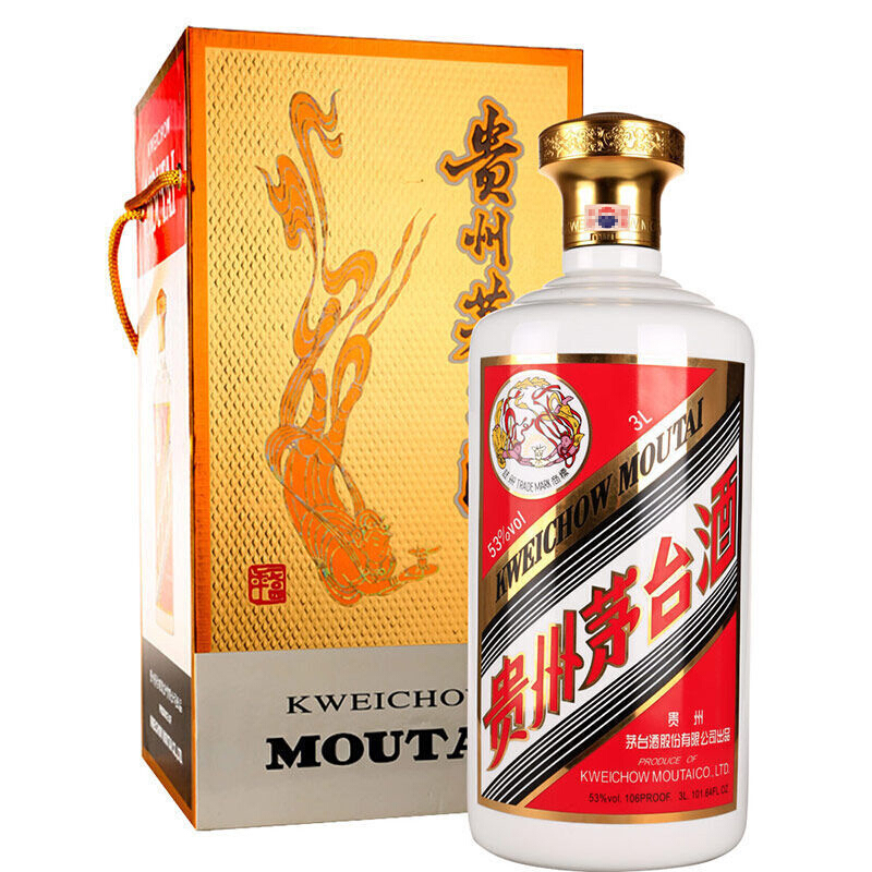 移动端、京东百亿补贴：MOUTAI 茅台 飞天茅台 53%vol 酱香型白酒 3000ml 单瓶装 