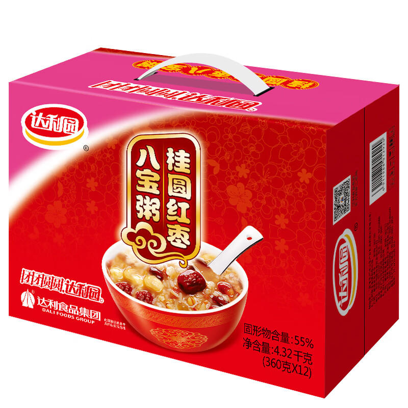 达利园 桂圆红枣八宝粥 360g*12罐 35.9元