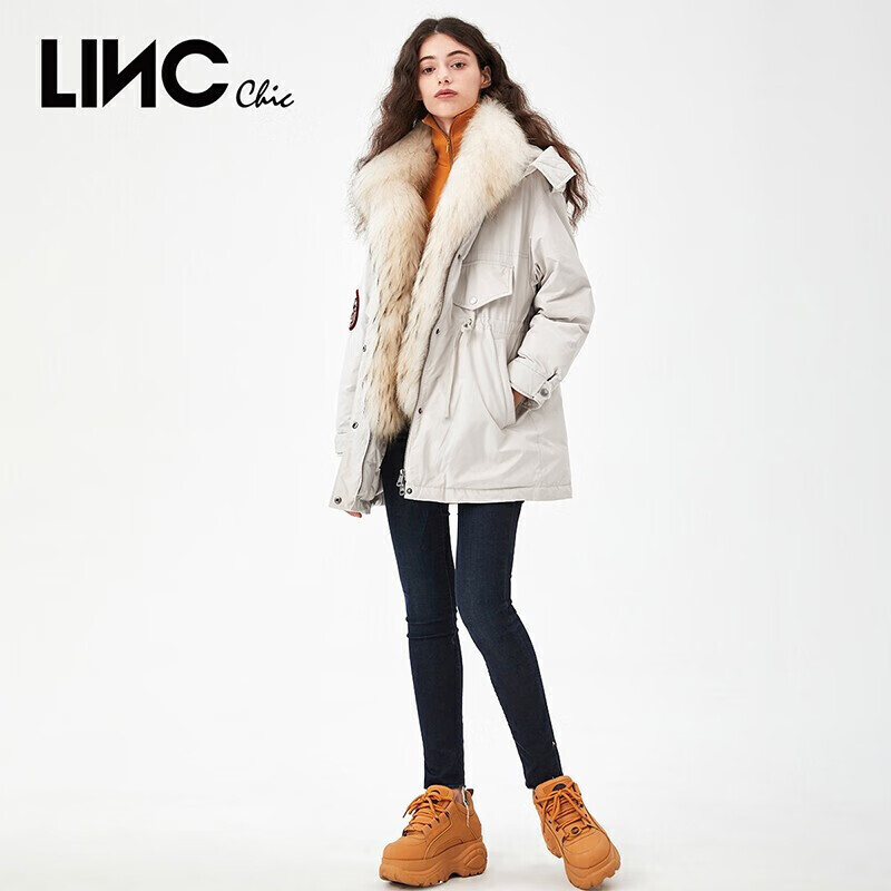 LINC Chic 金羽杰 女中长款冬季羽绒派克服 944209 239元（需用券）