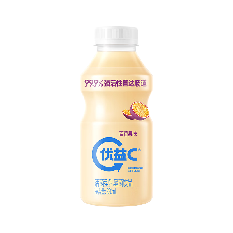 蒙牛 优益C乳酸菌饮品百香果味330ml*16瓶 36.86元