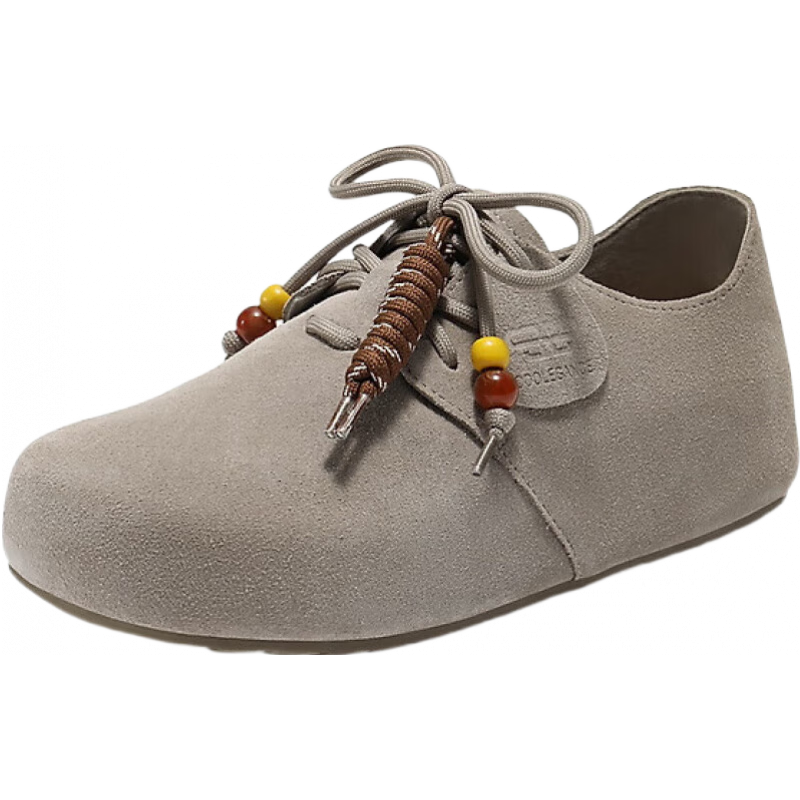 百丽 厚底松果吐司2代勃肯鞋女商场款串珠休闲鞋E1J1DCM5 灰色 36 414元（需用