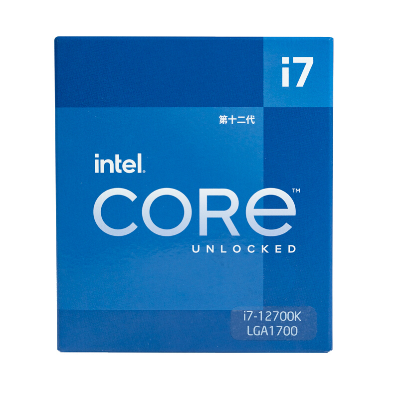 intel 英特尔 酷睿 i7-12700K CPU 5.0Ghz 12核20线程 1669.05元（需用券）