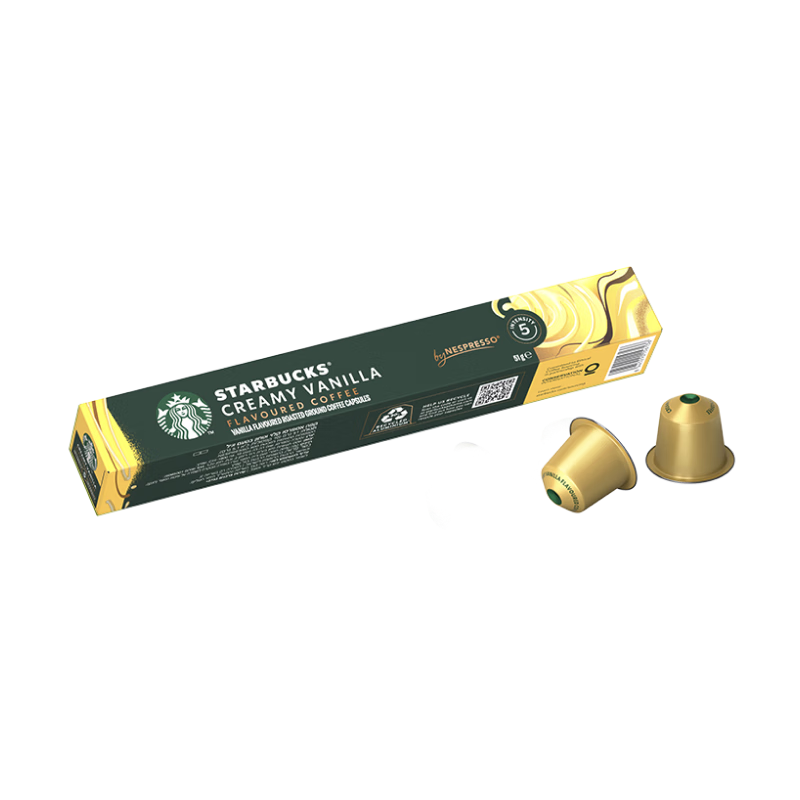 星巴克（Starbucks）Nespresso浓遇胶囊咖啡51g 10粒 香草风味咖啡 瑞士进口 29.90