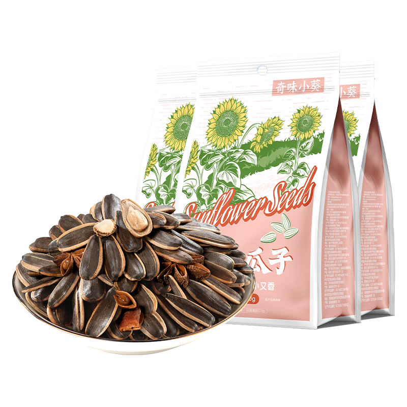 plus会员：洽洽 五香瓜子 小葵花籽 400g*3袋 毛嗑奇味 休闲零食 年货礼盒 14.36