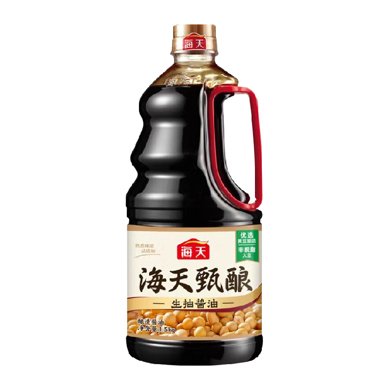 海天 甄酿生抽酱油1.5kg ￥5.71