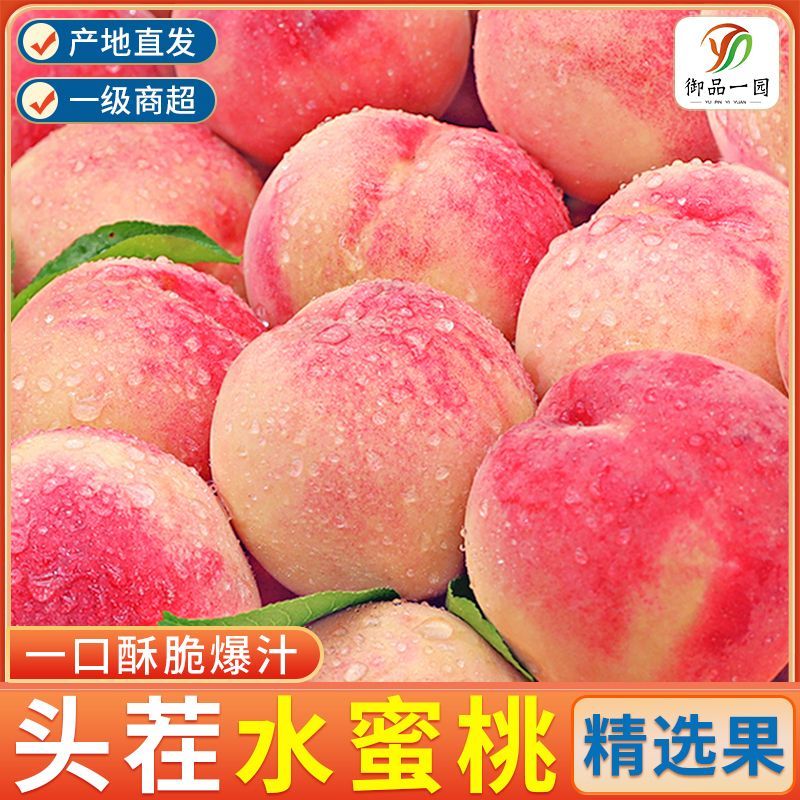 百亿补贴：御品一园 水蜜桃毛桃大桃子孕妇水果当季净重8.7斤山西新鲜现摘