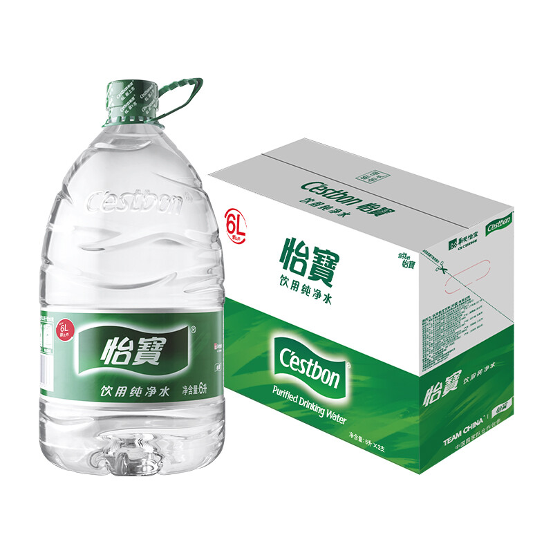 C'estbon 怡宝 纯净水 6L*3桶箱装 31.9元