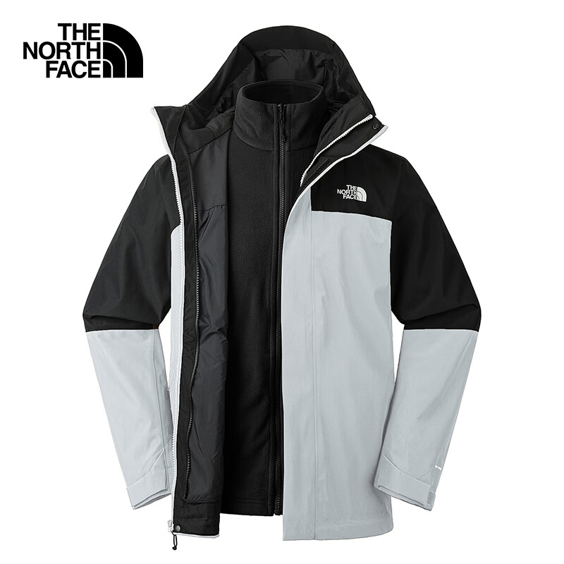 PLUS会员：The North Face 北面 冲锋衣男户外保暖抓绒内胆三合一冲锋外套 已失