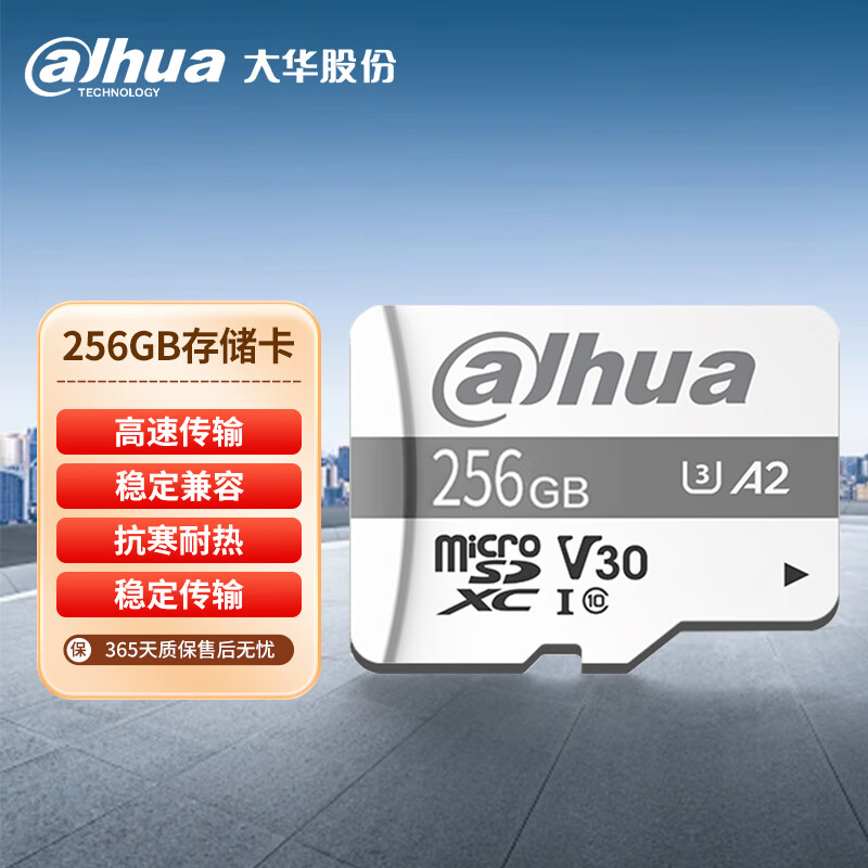 da hua 大华 dahua）256GB内存卡 摄像头存储卡 视频监控SD卡 手机行车记录仪内
