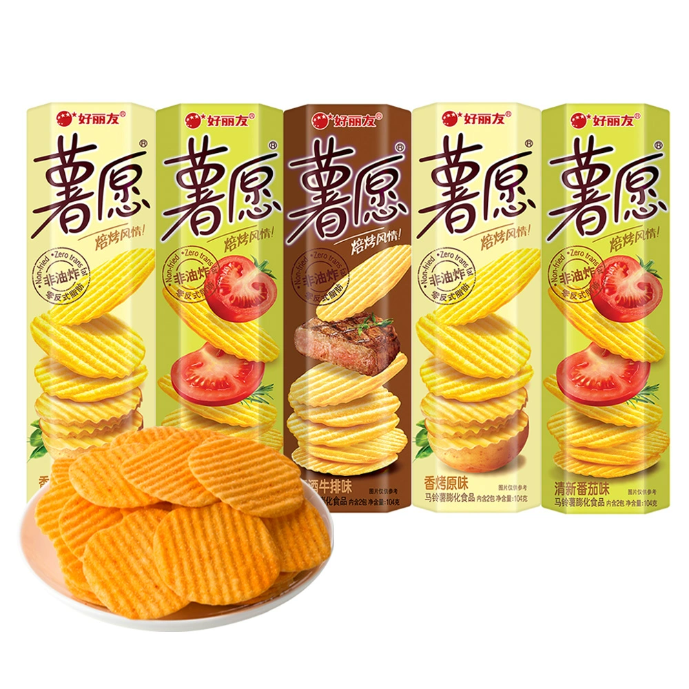Orion 好丽友 薯愿薯片104g*6盒混合装多口味休闲膨化儿童零食 ￥38.89
