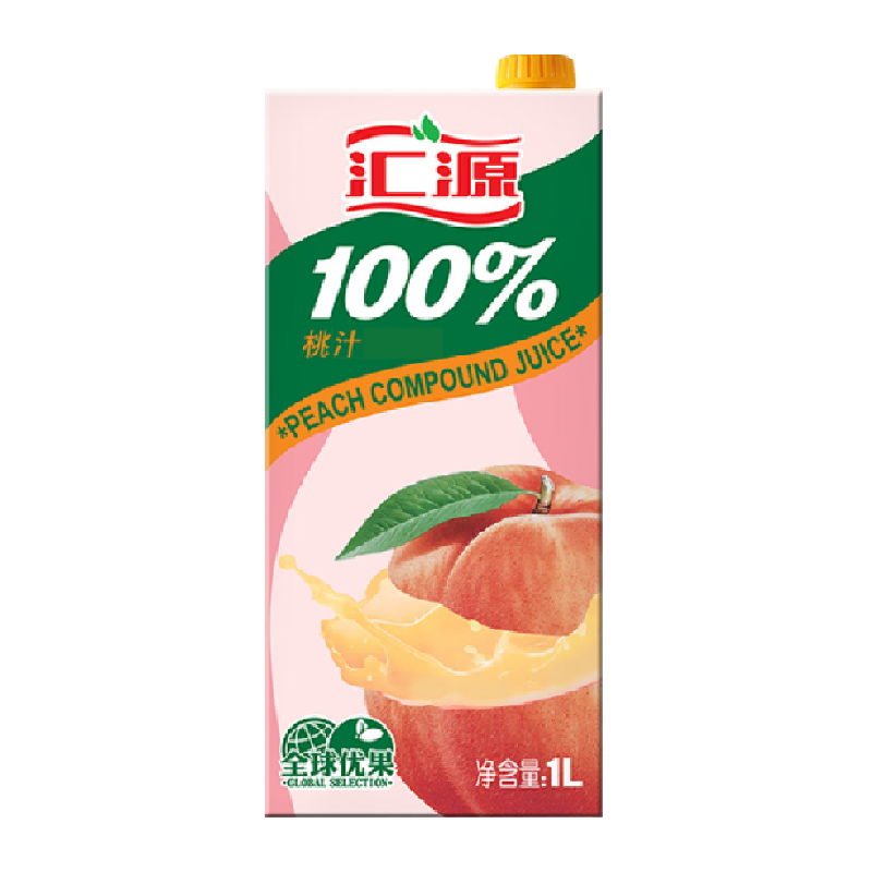 汇源 100%桃汁 1000ml ￥8.25