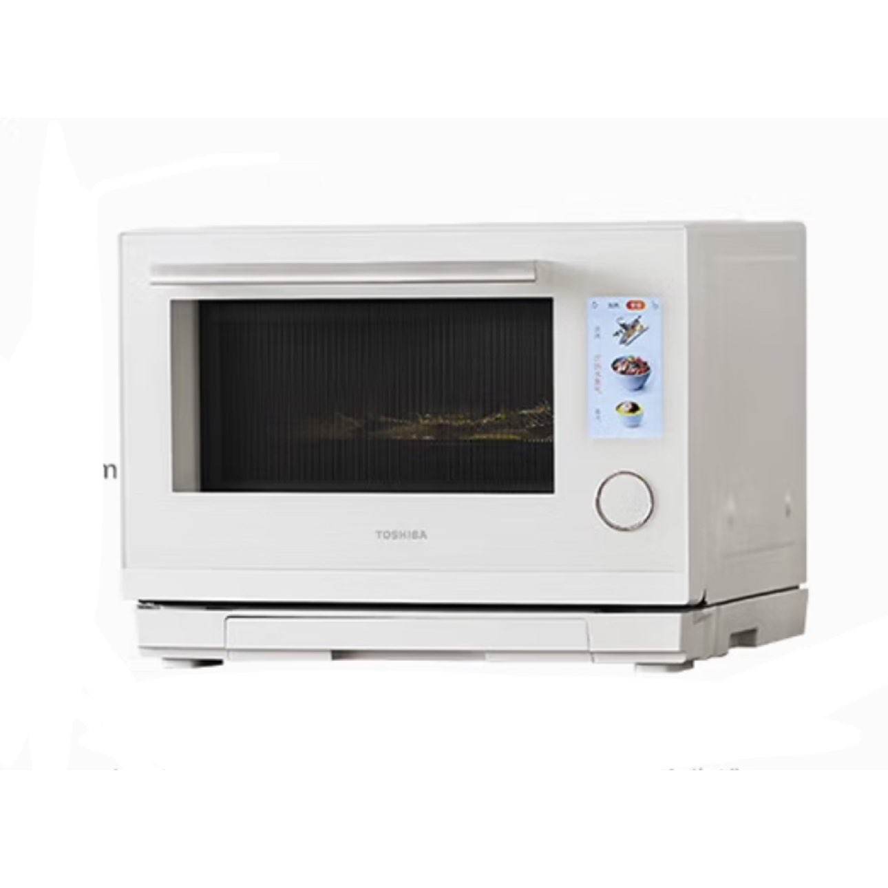 东芝(TOSHIBA)白珍珠水波炉高奢款家用微波炉微蒸烤炸一体机蒸烤箱一体机26L触控彩屏YD95CNW 2951.26元(瓜分E卡价)