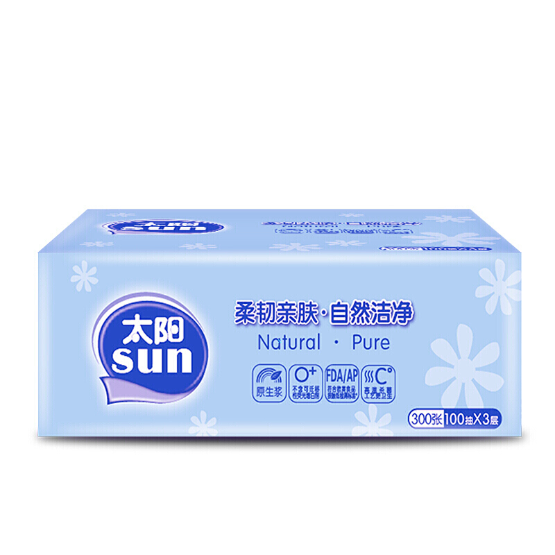 太阳 SUN 抽纸24包 18.9元