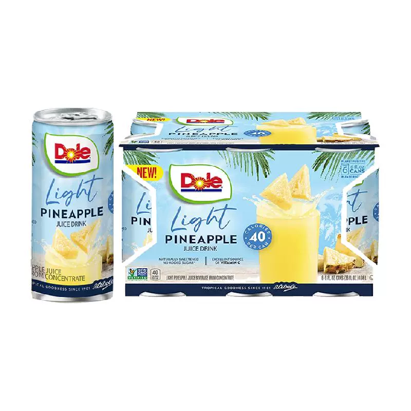 DOLE 都乐菲律宾进口轻甜菠萝汁177ml*6罐 ￥37.9