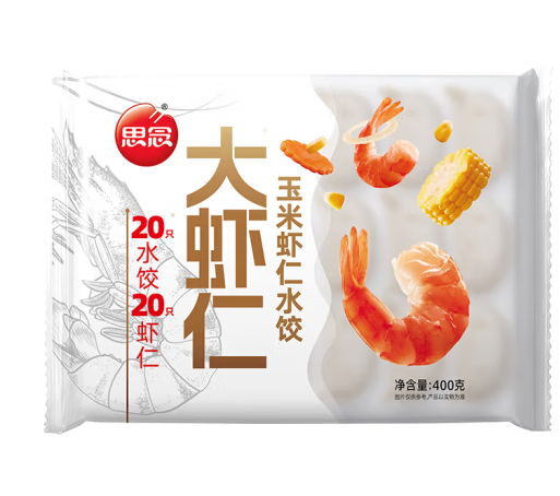 思念 虾仁玉米水饺400g ￥13.6