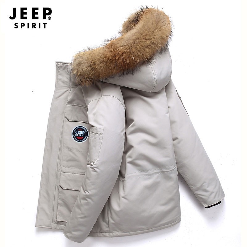 JEEP SPIRIT 吉普 男女情侣款秋冬季加厚保暖防寒服白鸭绒 120元