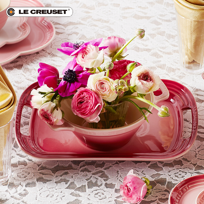 LE CREUSET 酷彩 法国LE CREUSET酷彩 炻瓷托盘家用长方形 水果盘子茶水盘餐具盘