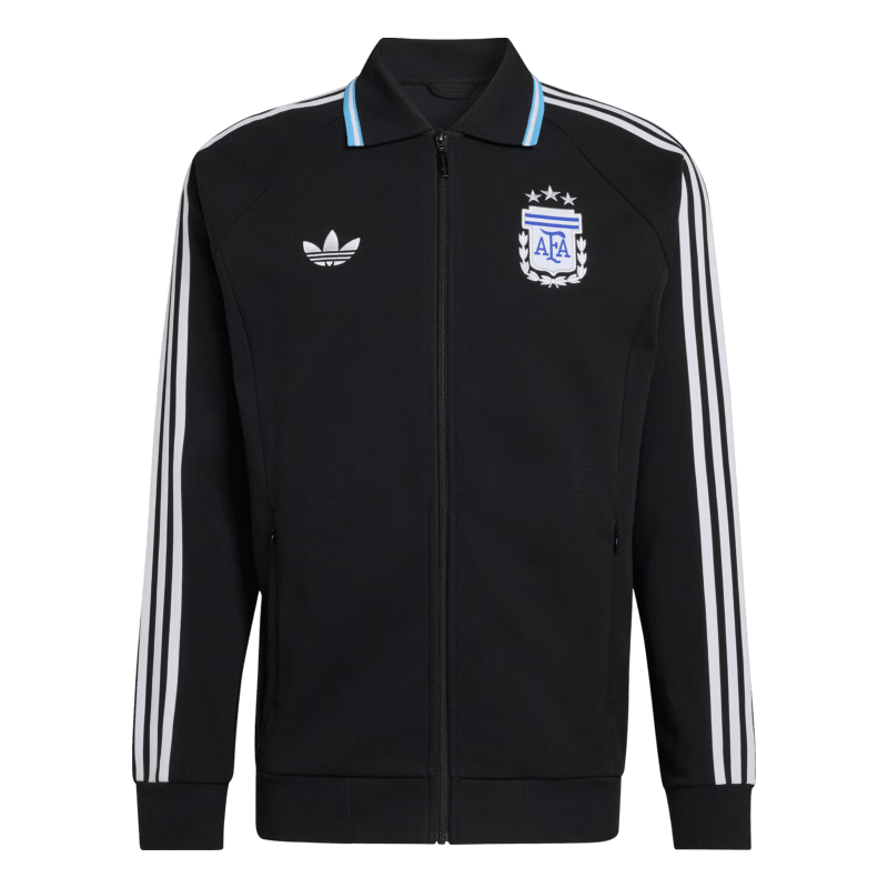 adidas 阿根廷队客场复古夹克 黑色 L 男装 374元（需用券）