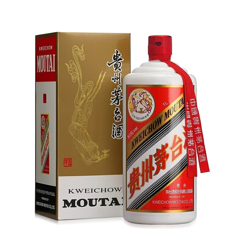 茅台 贵州茅台酒 飞天茅台 1000ml 53度 1公斤 酱香型白酒 4880元包邮（需用券