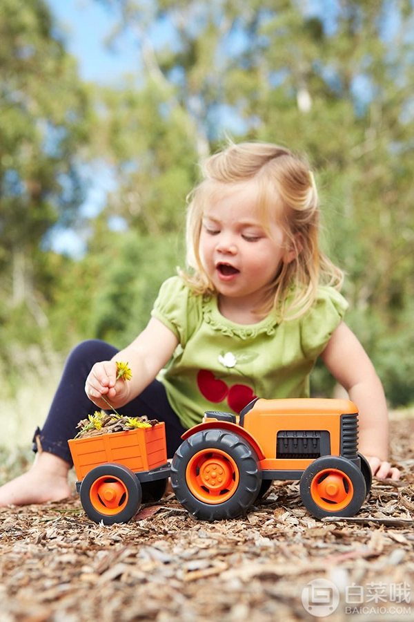 Green Toys 拖拉机玩具车 （橙色）新低57.89元