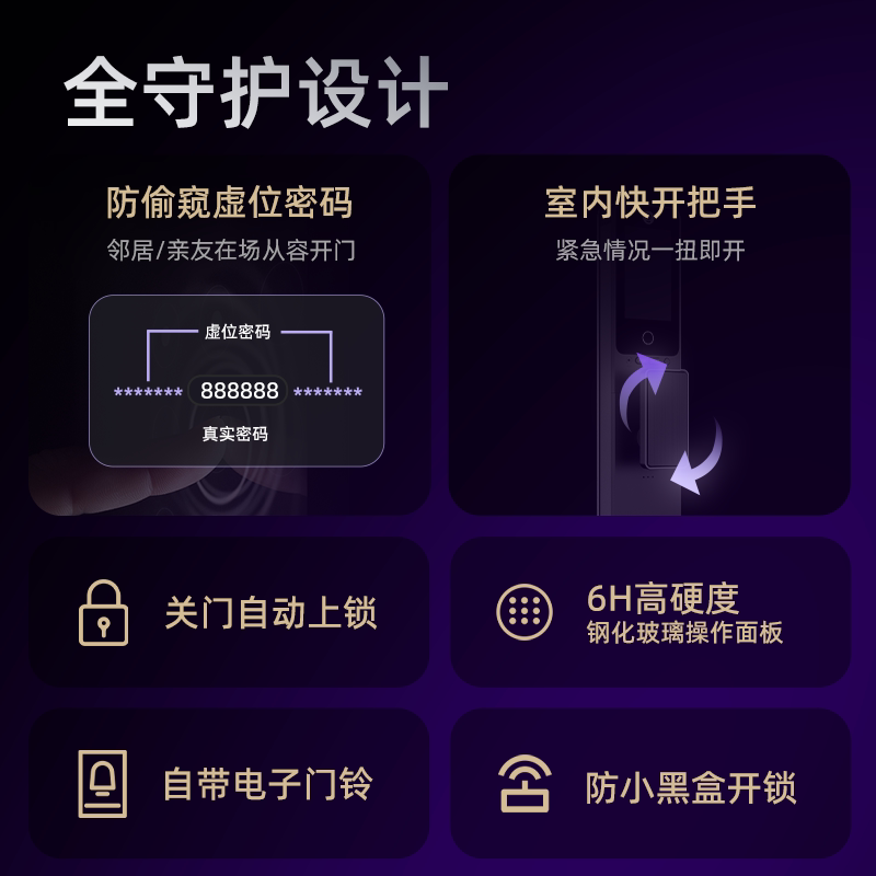 凯迪仕 智能门锁Q2FV V2人脸指纹锁密码锁猫眼电子锁入户门智能锁 777.5元 - 清风线报