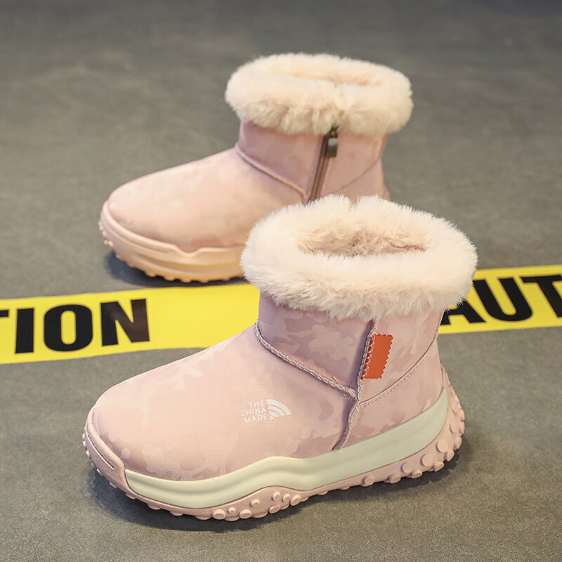 李寜冬季新款儿童雪地靴加绒加厚保暖 103元（需用券）