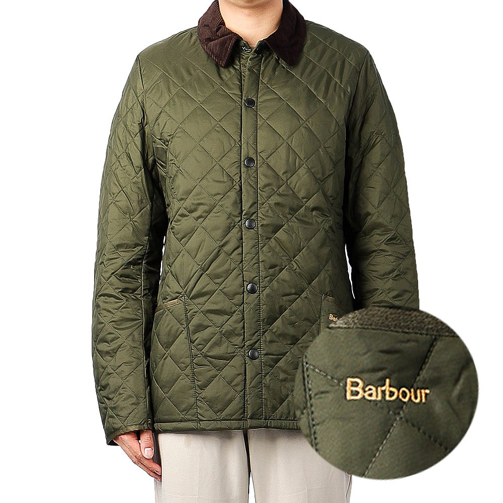 Barbour 巴伯尔 韩国直邮barbour 男士绗缝军绿色外套夹克时尚MQU0240 OL71-B22 954.75