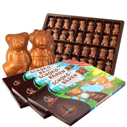 39元包邮 德国进口 Sarotti 萨洛缇 儿童小熊牛奶巧克力礼盒36颗*3盒 