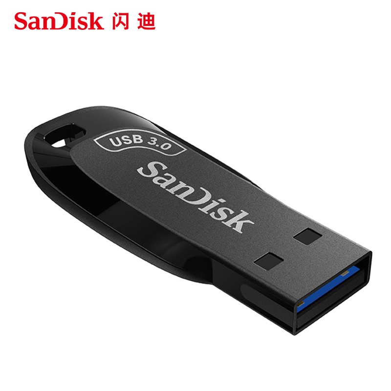 移动端、京东百亿补贴：SanDisk 闪迪 至尊高速系列 酷邃 CZ410 USB 3.0 U盘 黑色 