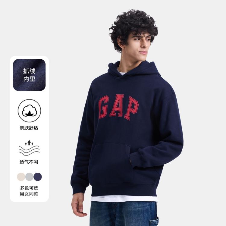 Gap 盖璞 情侣款连帽抓绒卫衣 658648 179元（新客到手价149元）