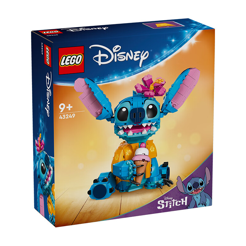 LEGO 乐高 积木拼装迪士尼43249 史迪奇玩偶儿童女孩女生玩具生日礼物送女友 