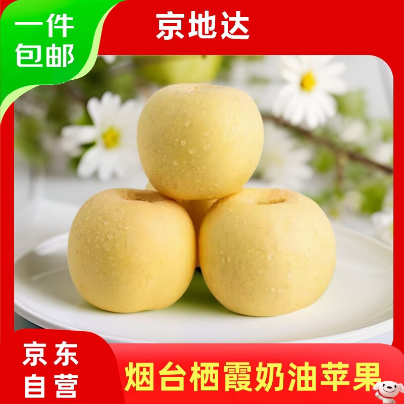 京地达 烟台栖霞奶油苹果 净重4.5斤单果约202g 23.8元 - 线报酷