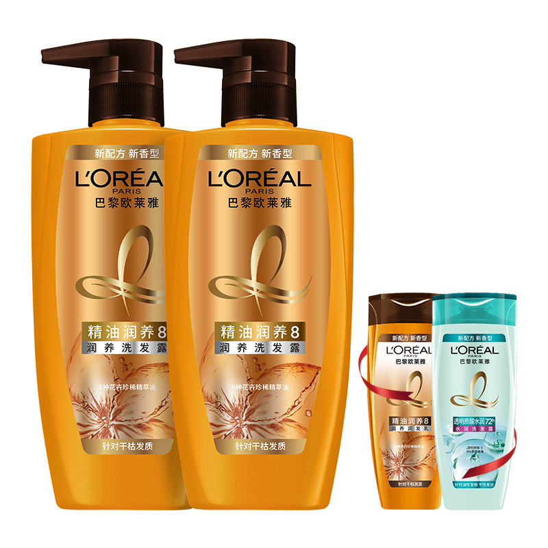 移动端、京东百亿补贴：L'OREAL PARIS 欧莱雅（L'OREAL）洗发水套装精油润养护