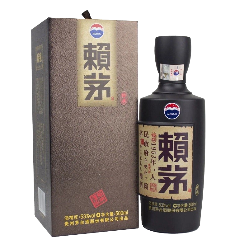 20点：MOUTAI 茅台 赖茅 传承棕 53度 酱香型白酒 500ml 单瓶装 278元