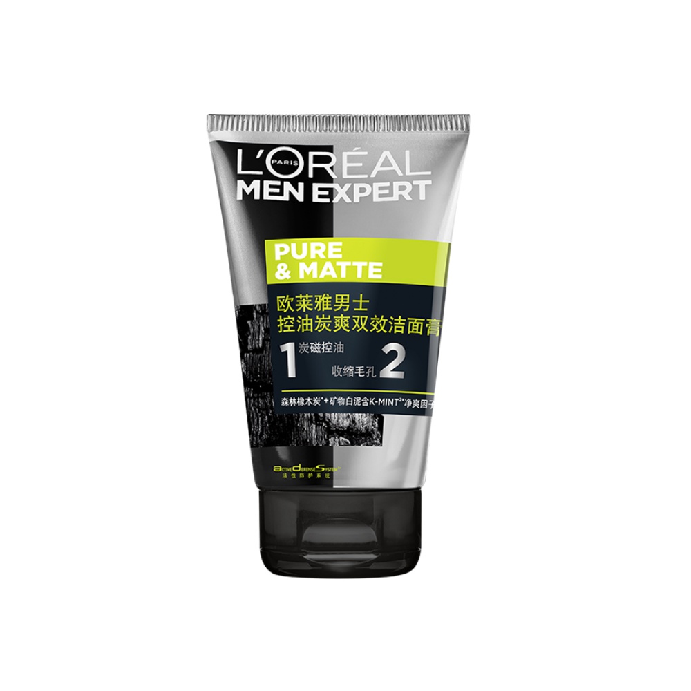 88VIP：L'OREAL PARIS 男士控油炭爽双效洁面膏 100ml 22.52元