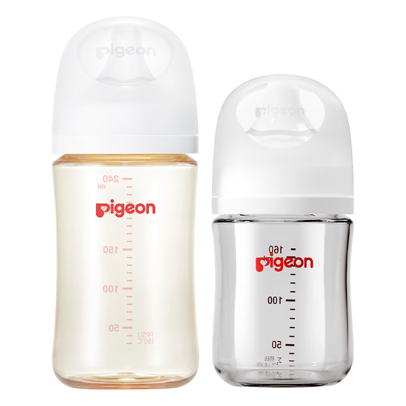 PLUS会员：贝亲 奶瓶婴儿奶瓶新生儿防胀气奶瓶玻璃宽口径仿母乳亲喂 160ml +