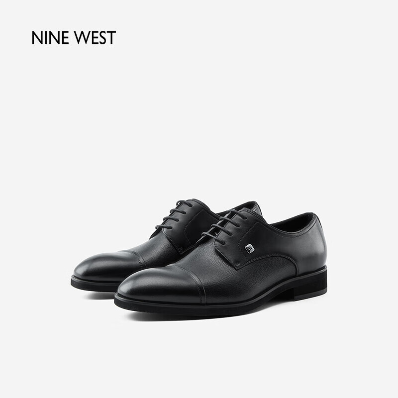 NINE WEST 简约拼接商务男士皮鞋百搭皮鞋男 NB380002CC 黑色40 1799元（需用券）