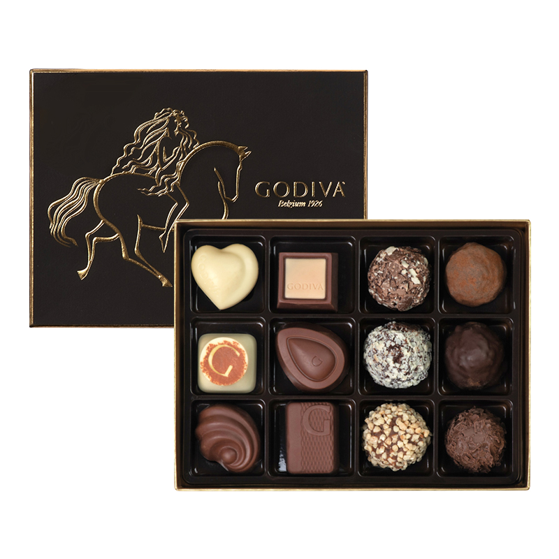GODIVA 歌帝梵 双享经典巧克力礼盒12颗装进口零食节日礼盒 236.55元