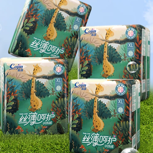 京东百亿补贴：cojin 茵茵 丝薄呵护系列 拉拉裤 XL21片*4包 75.66元包邮（拍下