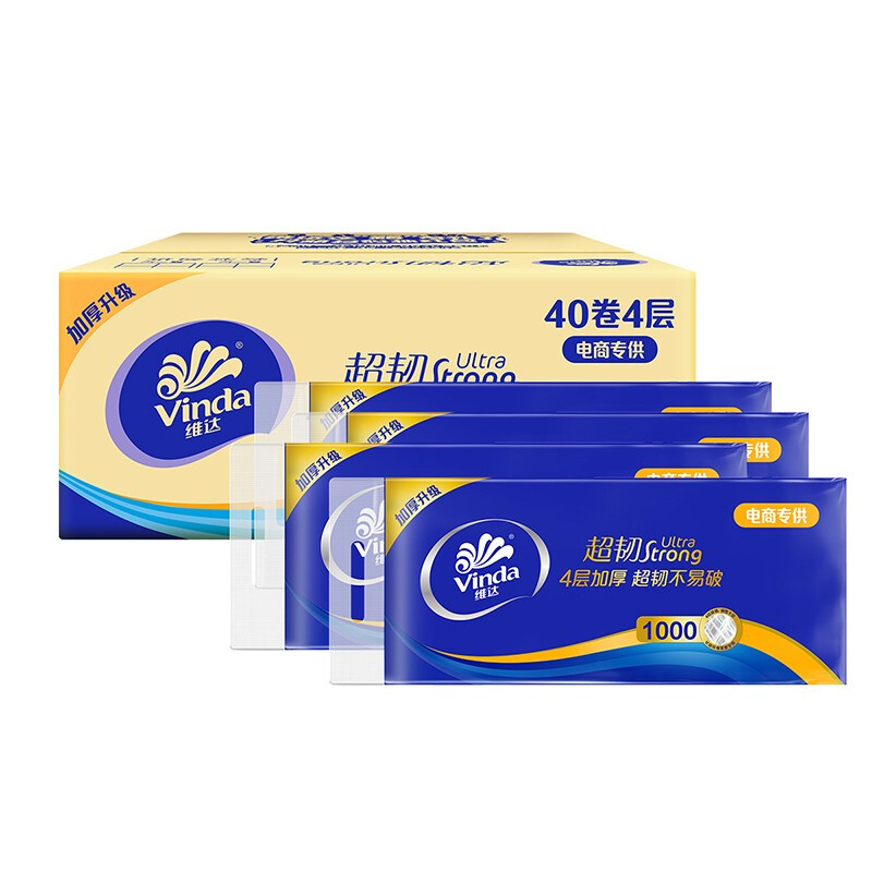 Vinda 维达 超韧系列 卷纸 4层100g40卷 37.09元（需用券）